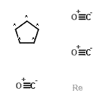 structure of CAS# 12079-73-1, Carbon Monoxide, Cyclopentane, Rhenium;CYCLOPENTADIENYLRHENIUM TRICARBONYL