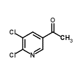 structure of CAS# 120800-05-7, 1-(5,6-Dichloro-3-Pyridinyl)Ethanone;1-(5,6-Dichloropyridin-3-yl)ethan-1-one