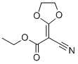 structure of CAS# 121020-70-0, 2-Cyano-2-(1,3-Dioxolan-2-Ylidene)-Acetic Acid Ethyl Ester;2-Cyano-2-(1,3-Dioxolan-2-Ylidene)Acetic Acid Ethyl Ester;Ethyl 2-Cyano-2-(1,3-Dioxolan-2-Ylidene)Ethanoate;11E-918