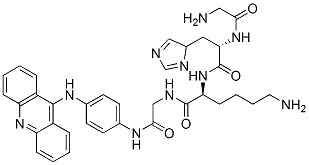 CAS#: 121034-91-1， (2S)-N-[2-[[4-(Acridin-9-Ylamino)Phenyl]Amino]Acetyl]-6-Amino-2-[[(2S)-2-[(2-Aminoacetyl)Amino]-3-(4H-Imidazol-4-Yl)Propanoyl]Amino]Hexanamide