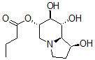 structure of CAS# 121104-96-9, [(1S,6S,7S,8R,8aR)-1,7,8-Trihydroxy-1,2,3,5,6,7,8,8a-Octahydroindolizin-6-Yl] Butanoate;Butanoic Acid [(1S,6S,7S,8R,8Ar)-1,7,8-Trihydroxy-1,2,3,5,6,7,8,8A-Octahydroindolizin-6-Yl] Ester;Butyric Acid [(1S,6S,7S,8R,8Ar)-1,7,8-Trihydroxyindolizidin-6-Yl] Ester;Butanoic Acid, Octahydro-1,7,8-Trihydroxy-6-Indolizinyl Ester, (1S-(1Alph, 6Beta