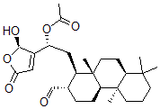 CAS#: 121449-94-3， [(1R)-2-[(1R,2S,4aS,4bS,8aS,10aS)-2-formyl-4b,8,8,10a-tetramethyl-2,3,4,4a,5,6,7,8a,9,10-decahydro-1H-phenanthren-1-yl]-1-[(2R)-2-hydroxy-5-oxo-2H-furan-3-yl]ethyl] ethanoate