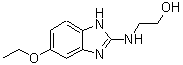 structure of CAS# 121477-79-0, 2-[(5-Ethoxy-1H-Benzimidazol-2-Yl)Amino]Ethanol;2-((5-ethoxy-1H-benzo[d]imidazol-2-yl)amino)ethanol;2-(5-Ethoxy-1H-benzoimidazol-2-ylamino)-ethanol;BAS 00619337