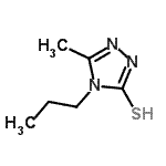 structure of CAS# 121519-86-6, 5-Methyl-4-Propyl-4H-1,2,4-Triazole-3-Thiol;5-methyl-4-propyl-1,2,4-triazole-3-thiol;5-Methyl-4-propyl-4H-1,2,4-triazole-3-thiol;MFCD03423401