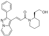 CAS#: 121524-18-3， 1-[(2R)-2-(2-Hydroxyethyl)-1-Piperidinyl]-3-(2-Phenylpyrazolo[1,5-a]Pyridin-3-Yl)-,(2E)-2-Propen-1-One