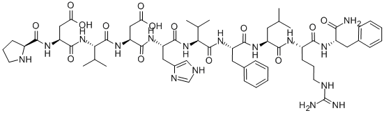 CAS#: 121801-61-4， L-Prolyl-L-alpha-Aspartyl-L-Valyl-L-alpha-Aspartyl-L-Histidyl-L-Valyl-L-Phenylalanyl-L-Leucyl-L-Arginyl-L-Phenylalaninamide
