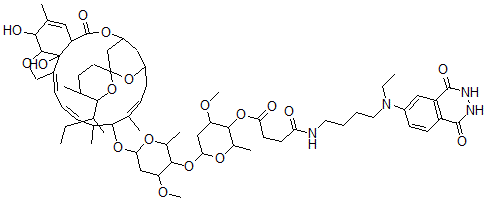 CAS#: 122047-12-5， 22,23-Dihydroavermectin B(1A)-4''-(4-((4-(Ethyl(1,2,3,4-Tetrahydro-1,4-Dioxo-6-Phthalazinyl)Amino)Butyl)Amino)-4-Oxobutanoate)