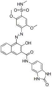 CAS#: 12225-08-0， N-(2,3-Dihydro-2-Oxo-1H-Benzimidazol-5-Yl)-3-Hydroxy-4-[[2,5-Dimethoxy-4-[(Methylamino)Sulphonyl]Phenyl]Azo]Naphthalene-2-Carboxamide