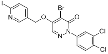 CAS#: 122322-26-3， 4-Bromo-2-(3,4-Dichlorophenyl)-5-((6-Iodo-3-Pyridinyl)Methoxy)-3(2H)-Pyridazinone