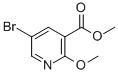 结构式 CAS# 122433-41-4, 5-溴-2-甲氧基-3-吡啶羧酸甲酯