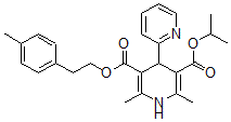 CAS#: 122508-12-7， O3-[2-(4-Methylphenyl)Ethyl] O5-Propan-2-Yl 2,6-Dimethyl-4-Pyridin-2-Yl-1,4-Dihydropyridine-3,5-Dicarboxylate