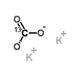 structure of CAS# 122570-45-0, Dipotassium (<Sup>13</Sup>C)Carbonate;3-[N-(2-C<wbr>arboxyeth<wbr>yl)methyl<wbr>amino]-7-<wbr>[N-ethyl(<wbr>3-sulfona<wbr>topropyl)<wbr>amino]phe<wbr>noxazin-5<wbr>-ium;Potassium carbonate-13C;493287_ALDRICH