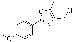 结构式 CAS# 122994-69-8, 4-(氯甲基)-2-(4-甲氧基苯基)-5-甲基-1,3-恶唑