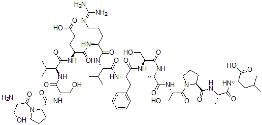 CAS#: 123001-63-8， Seryl-prolyl-seryl-valyl-glutamyl-arginyl-valyl-phenylalanyl-seryl-alanyl-seryl-prolyl-alanyl-leucine