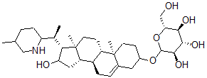 CAS#: 123164-25-0， (3R,4S,5S,6R)-2-[[(8S,9S,10R,13S,14S,17R)-16-Hydroxy-10,13-Dimethyl-17-[(1S)-1-(5-Methylpiperidin-2-Yl)Ethyl]-2,3,4,7,8,9,11,12,14,15,16,17-Dodecahydro-1H-Cyclopenta[a]Phenanthren-3-Yl]Oxy]-6-(Hydroxymethyl)Oxane-3,4,5-Triol