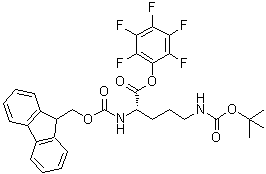 CAS#: 123180-69-8， Pentafluorophenyl N<Sup>2</Sup>-[(9H-Fluoren-9-Ylmethoxy)Carbonyl]-N<Sup>5</Sup>-{[(2-Methyl-2-Propanyl)Oxy]Carbonyl}-L-Ornithinate