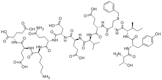 CAS#: 123380-68-7， L-Threonyl-L-Tyrosyl-L-Isoleucyl-S-(Phenylmethyl)-L-Cysteinyl-L-alpha-Glutamyl-L-Valyl-L-alpha-Glutamyl-L-alpha-Aspartyl-L-Glutaminyl-L-Lysyl-L-alpha-Glutamyl-L-Glutamic Acid