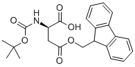 structure of CAS# 123417-19-6, N-[(1,1-Dimethylethoxy)Carbonyl]-D-Aspartic Acid 4-(9H-Fluoren-9-Ylmethyl) Ester