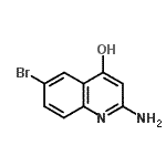 structure of CAS# 123420-09-7, 2-Amino-6-Bromo-4-Quinolinol;2-Amino-6-bromo-4-quinolinol;2-amino-6-bromoquinolin-4-ol;MFCD08234781