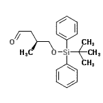 CAS 登录号：123444-68-8， (3S)-3-甲基-4-{[(2-甲基-2-丙基)(二苯基)硅烷基]氧基}丁醛