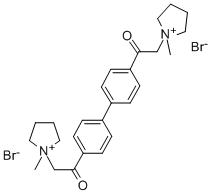 CAS#: 123489-64-5， 2-(1-Methylpyrrolidin-1-Ium-1-Yl)-1-[4-[4-[2-(1-Methylpyrrolidin-1-Ium-1-Yl)Acetyl]Phenyl]Phenyl]Ethanone Dibromide