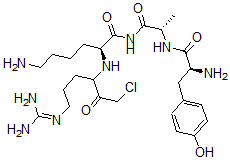 CAS 登录号：123496-54-8， (2S)-6-氨基-N-[(2S)-2-[[(2S)-2-氨基-3-(4-羟基苯基)丙酰]氨基]丙酰]-2-[[1-氯-6-(二氨基亚甲基氨基)-2-氧代己烷-3-基]氨基]己酰胺