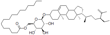 CAS 登录号：123564-57-8， 3-O-(6'-O-棕榈酰葡糖基)豆甾-5,25(27)-二烯