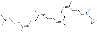 CAS#: 123594-77-4， N-Methyl-N-[(4Z,8Z,12Z,16Z)-4,8,13,17,21-Pentamethyldocosa-4,8,12,16,20-Pentaenyl]Cyclopropanamine