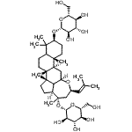 CAS#: 123617-34-5， (2aS,3S,5R,6aR,7aS,7bR,10S,13aR,13bR)-10-(beta-D-Glucopyranosyloxy)-3,7b,11,11,13b-pentamethyl-5-(2-methyl-1-propen-1-yl)icosahydronaphtho[2',1':4,5]indeno[7,1-bc]oxepin-3-yl beta-D-glucopyranoside