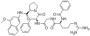 CAS#: 123712-62-9， N2-Benzoyl-L-arginylglycyl-L-phenylalanyl-N-(4-methoxy-2-naphthalenyl)-L-prolinamide
