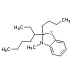CAS#: 123768-36-5， 2-Butyl-2-(3-Heptanyl)-3-Methyl-2,3-Dihydro-1,3-Benzothiazole