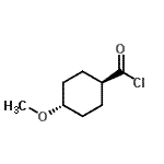 结构式 CAS# 123790-13-6, 反式-4-甲氧基环己烷羰基氯化物