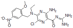 CAS#: 123844-08-6， 3-Amino-6-Chloro-N-(Diaminomethylidene)-5-[Ethyl-[(2-Methoxy-5-Nitrophenyl)Methyl]Amino]Pyrazine-2-Carboxamide