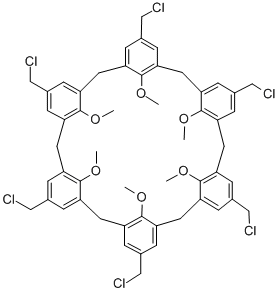 CAS#: 124006-38-8， 5,11,17,23,29,35-Hexakis(Chloromethyl)-37,38,39,40,41,42-Hexamethoxy-Heptacyclo[31.3.1.13,7.19,13.115,19.121,25.127,31]Dotetraconta-1(37),3,5,7(42),9,11,13(41),15,17,19(40),21,23,25(39),27,29,31(38),33,35-Octadecaene