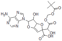 CAS#: 124254-35-9， 2-(6-Aminopurin-9-Yl)-5-[2-(2,2-Dimethylpropanoyloxymethoxy)-1-Hydroxy-2-Oxoethyl]-3-Hydroxy-3,3alpha-Dihydro-2H-Furo[5,4-d]Furan-5-Carboxylic Acid