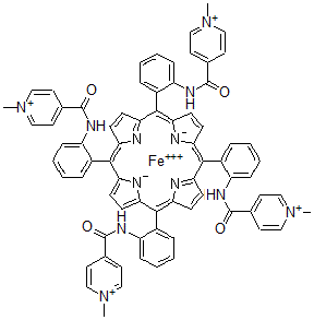CAS#: 124339-99-7, ferric(III)-alpha,alpha,alpha,beta-Tetra-ortho-(N-methyl-isonicotinamidophenyl)porphyrin
