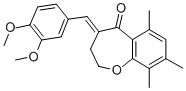CAS 登录号：124392-67-2， (4Z)-4-[(3,4-二甲氧基苯基)亚甲基]-6,8,9-三甲基-2,3-二氢-1-苯并氧杂卓-5-酮