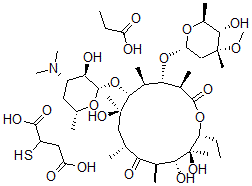 CAS#: 124399-51-5， Propionyl erythromycin mercaptosuccinate