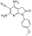 CAS#: 124476-83-1， 4,6-Diamino-1-(4-Methoxyphenyl)-2-Oxo-3H-Pyrrolo[3,2-e]Pyridin-7-Ium-5-Carbonitrile