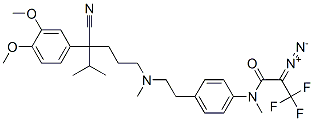 CAS#: 124562-84-1， (Z)-1-[[4-[2-[[4-Cyano-4-(3,4-Dimethoxyphenyl)-5-Methylhexyl]-Methylamino]Ethyl]Phenyl]-Methylamino]-2-Diazonio-3,3,3-Trifluoroprop-1-En-1-Olate