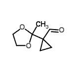 CAS#: 124572-92-5， 1-(2-Methyl-1,3-Dioxolan-2-Yl)Cyclopropanecarbaldehyde