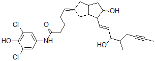 CAS#: 124578-04-7， (5Z)-N-(3,5-Dichloro-4-Hydroxyphenyl)-5-[5-Hydroxy-4-[(E)-3-Hydroxy-4-Methyloct-1-En-6-Ynyl]-3,3A,4,5,6,6alpha-Hexahydro-1H-Pentalen-2-Ylidene]Pentanamide