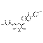 CAS#: 124590-31-4， 3-(4-Hydroxyphenyl)-4-Oxo-4H-Chromen-8-Yl 6-O-(Carboxyacetyl)-beta-D-Glucopyranoside