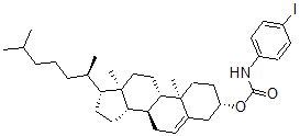 CAS#: 124784-17-4， [(3S,8S,9S,10R,13R,14S,17R)-10,13-Dimethyl-17-[(2R)-6-Methylheptan-2-Yl]-2,3,4,7,8,9,11,12,14,15,16,17-Dodecahydro-1H-Cyclopenta[a]Phenanthren-3-Yl] N-(4-Iodophenyl)Carbamate