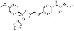 CAS#: 124784-31-2， Ethyl N-[4-[[(2R)-2-(Imidazol-1-Ylmethyl)-2-(4-Methoxyphenyl)-1,3-Dioxolan-4-Yl]Methylsulfanyl]Phenyl]Carbamate