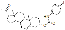 CAS#: 124824-12-0， [(3S,8S,9S,10R,13S,14S,17S)-17-Acetyl-10,13-Dimethyl-2,3,4,7,8,9,11,12,14,15,16,17-Dodecahydro-1H-Cyclopenta[a]Phenanthren-3-Yl] N-(4-Iodophenyl)Carbamate