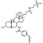 CAS#: 125378-99-6， 2-({(3alpha,5beta,7alpha,8xi,9xi,12alpha,14xi)-7-[(4-Azidobenzoyl)Amino]-3,12-Dihydroxy-24-Oxocholan-24-Yl}Amino)Ethanesulfonic Acid