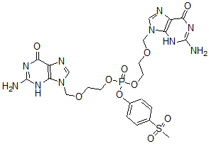 CAS#: 125440-27-9， Bis[2-[(2-Amino-6-Oxo-3H-Purin-9-Yl)Methoxy]Ethyl] (4-Methylsulfonylphenyl) Phosphate