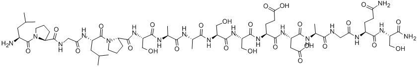 CAS#: 125455-59-6， H-Leu-Pro-Gly-Leu-Pro-Ser-Ala-Ala-Ser-Ser-Glu-Asp-Ala-Gly-Gln-Ser-NH2