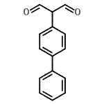 structure of CAS# 125507-91-7, 4-Biphenylylmalonaldehyde;2-(4-Phenylphenyl)malondialdehyde;2-(4-phenylphenyl)propane-1,3-dial;MFCD03426049